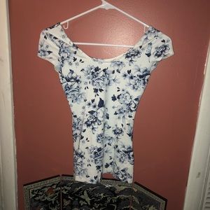 garage white shirt with flowers